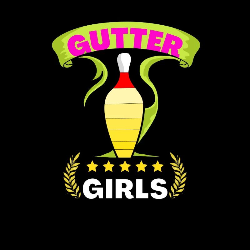 Bowling Lady Rolling Pin Sport Strike Humor Gutter