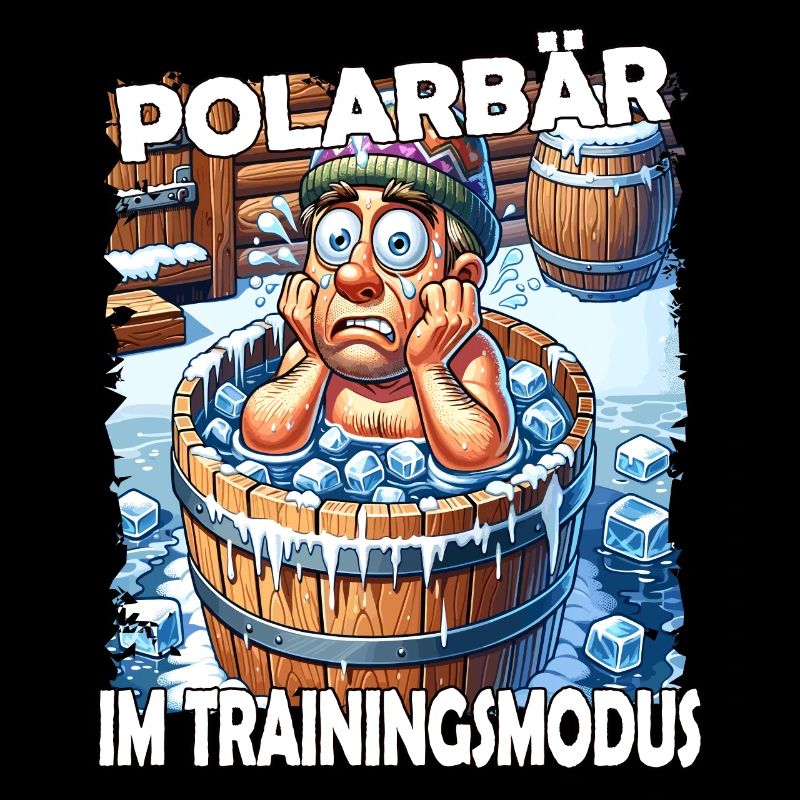 Eisbaden Winterbaden Lustig