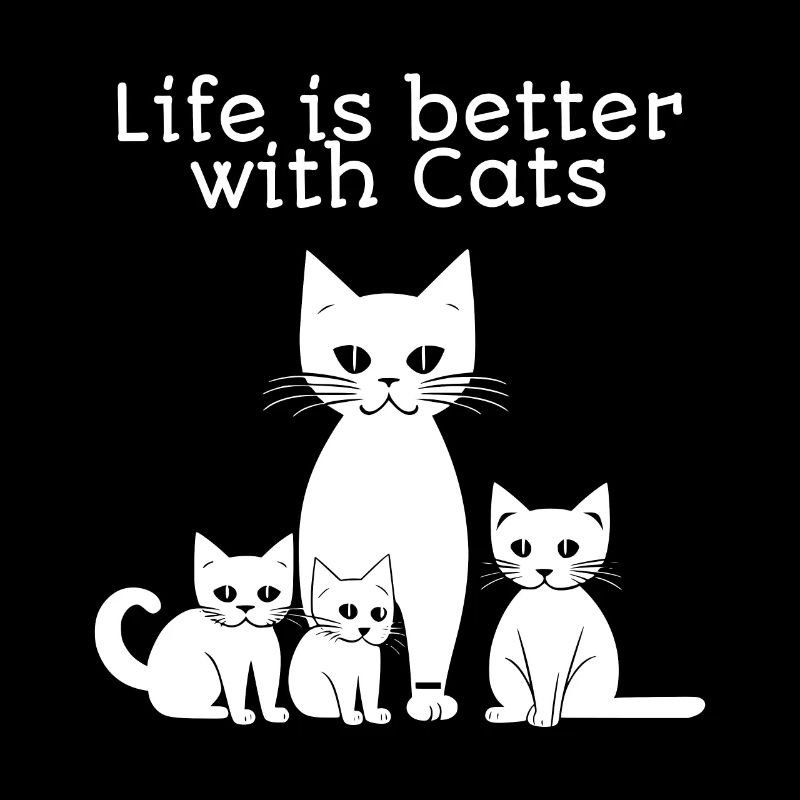 La vie est plus belle avec les chats
