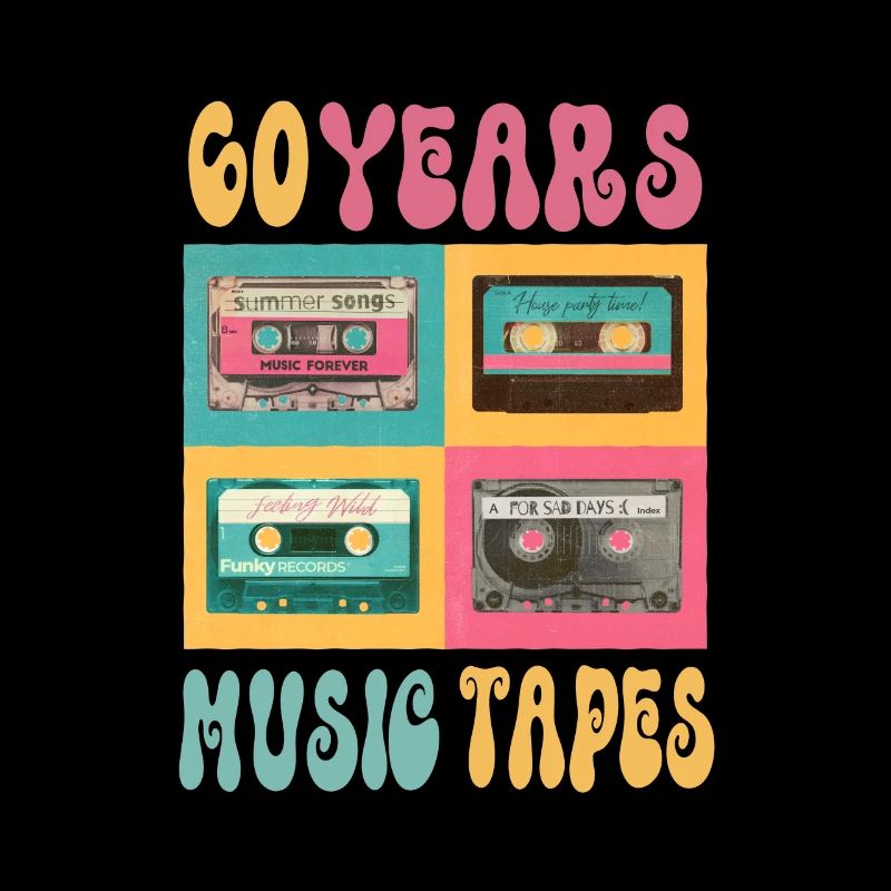 60 ans de cassette musicale anniversaire rétro nostalgie 1963