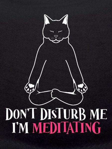 Meditating Cat Yoga Meditation