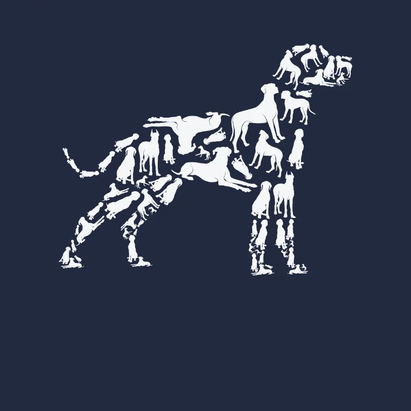 Poses de silhouette de chien dogue allemand