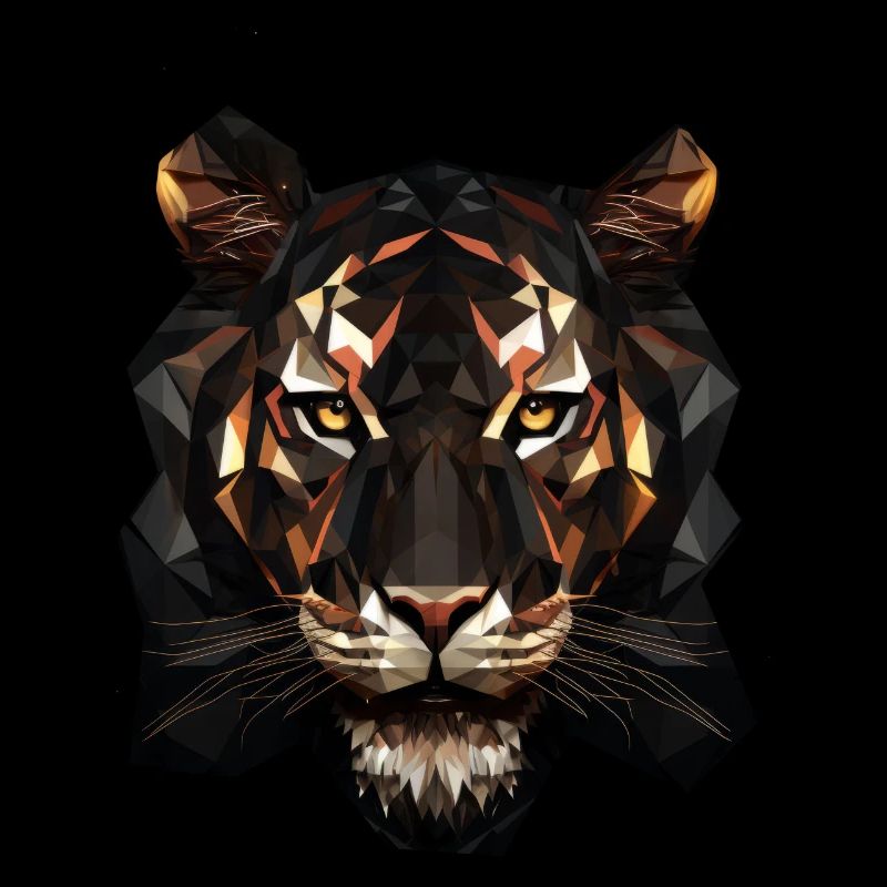 Geometric Tiger Animation
