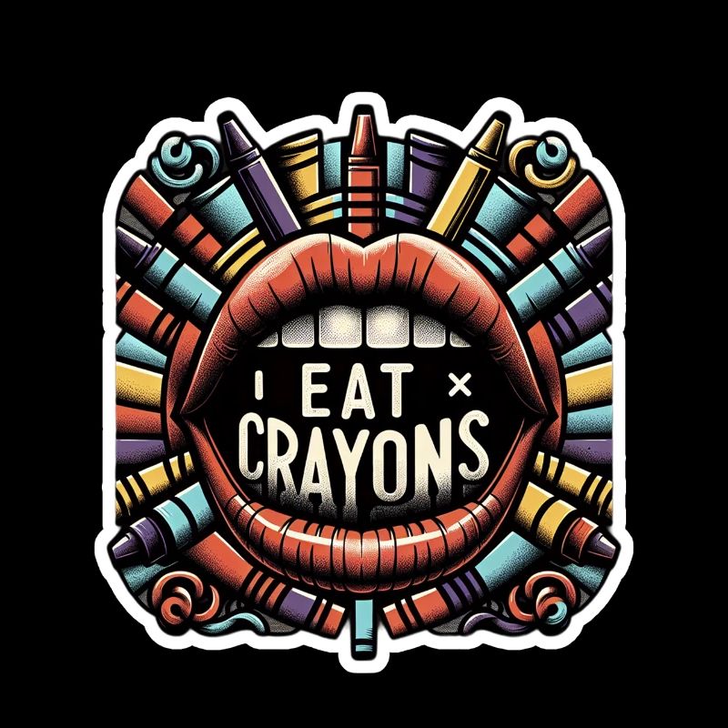 Je mange des crayons de couleur 7