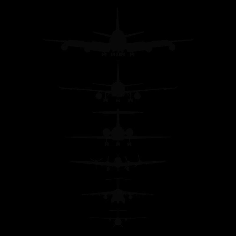 Airplanes Silhouette for Flight Instructor, Pilot