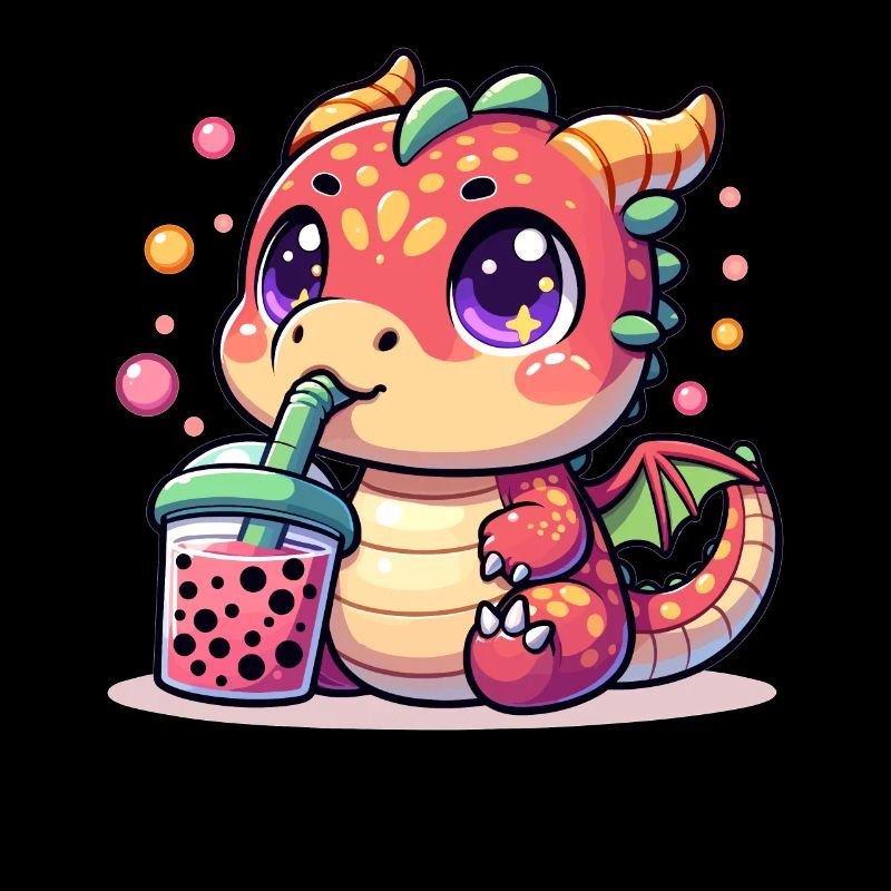 Boba Tee Drache Kawaii