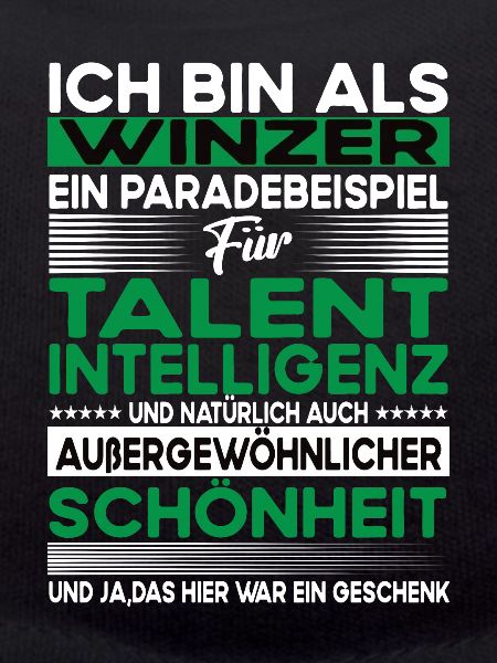 Winzer Bescheiden - Lustiger Spruch