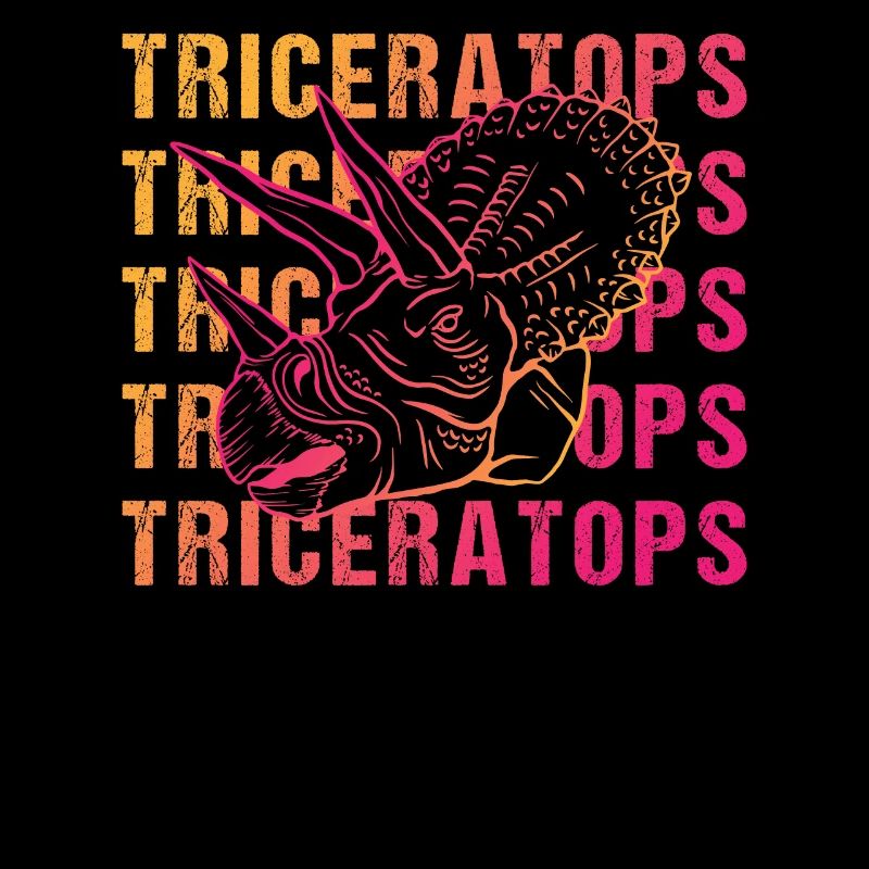 Triceratops Pun Design Vintage Look
