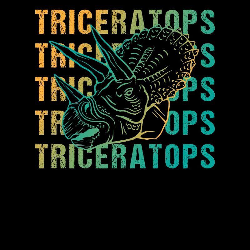 Triceratops Pun Design Vintage Look
