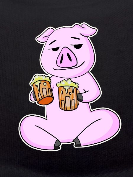 Schwein mit Bier