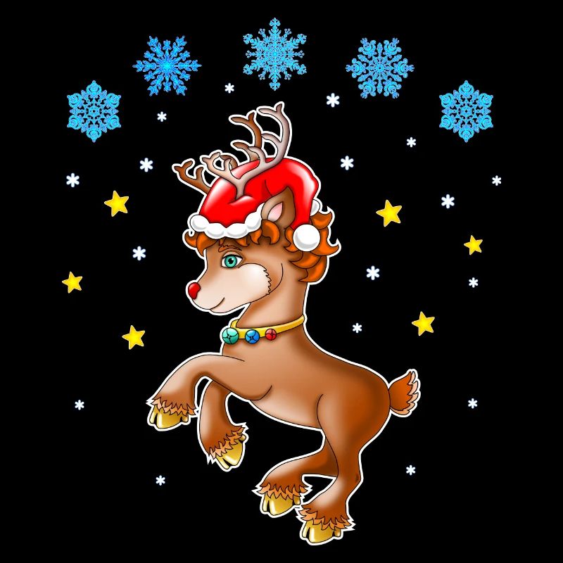 Rennes Rudolf avec bonnet de Père Noël