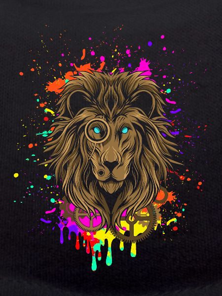 Lion in steampunk style
