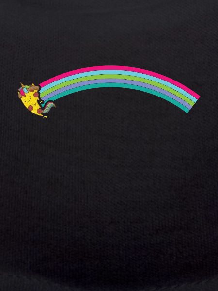 Pizza Einhorn mit Regenbogen