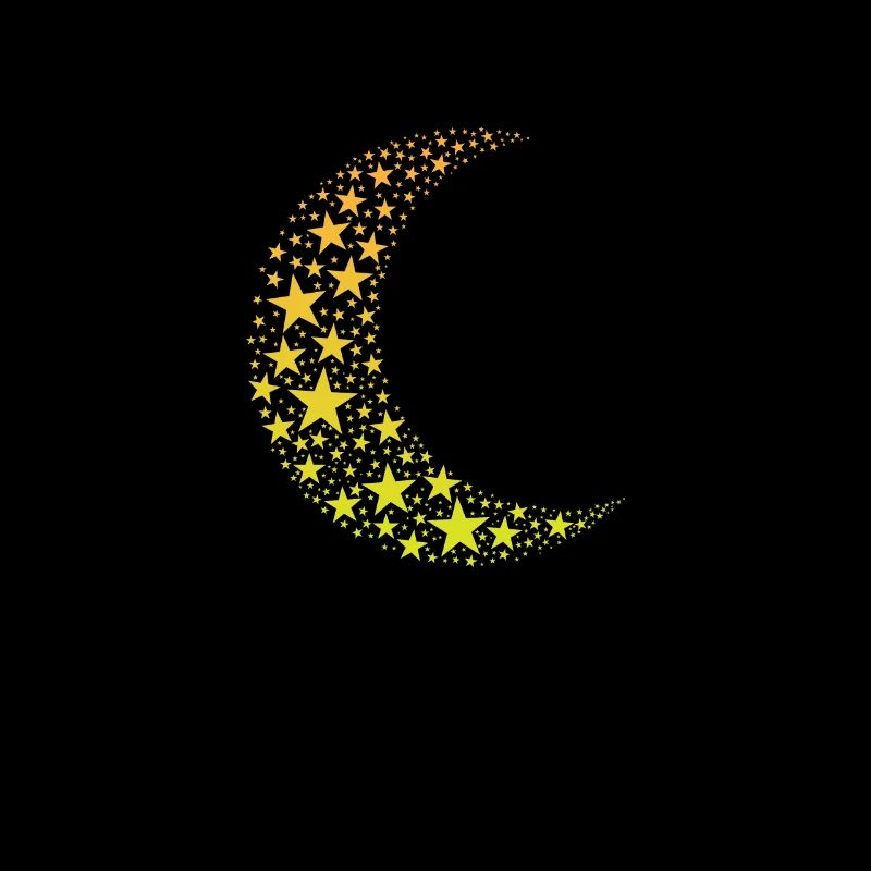 Lune des étoiles cratère ciel nocturne