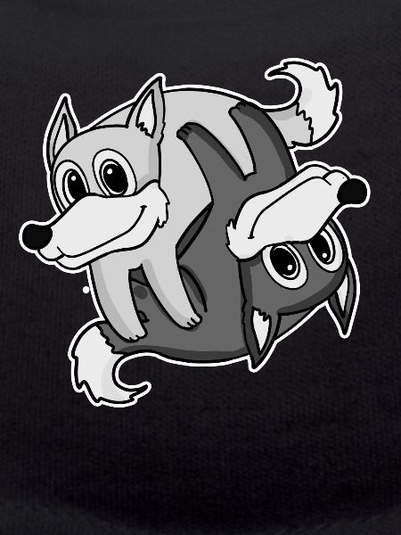 Yin Yang Wolf Wolves