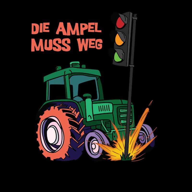 Die Ampel muss weg! Traktor rammt Ampel