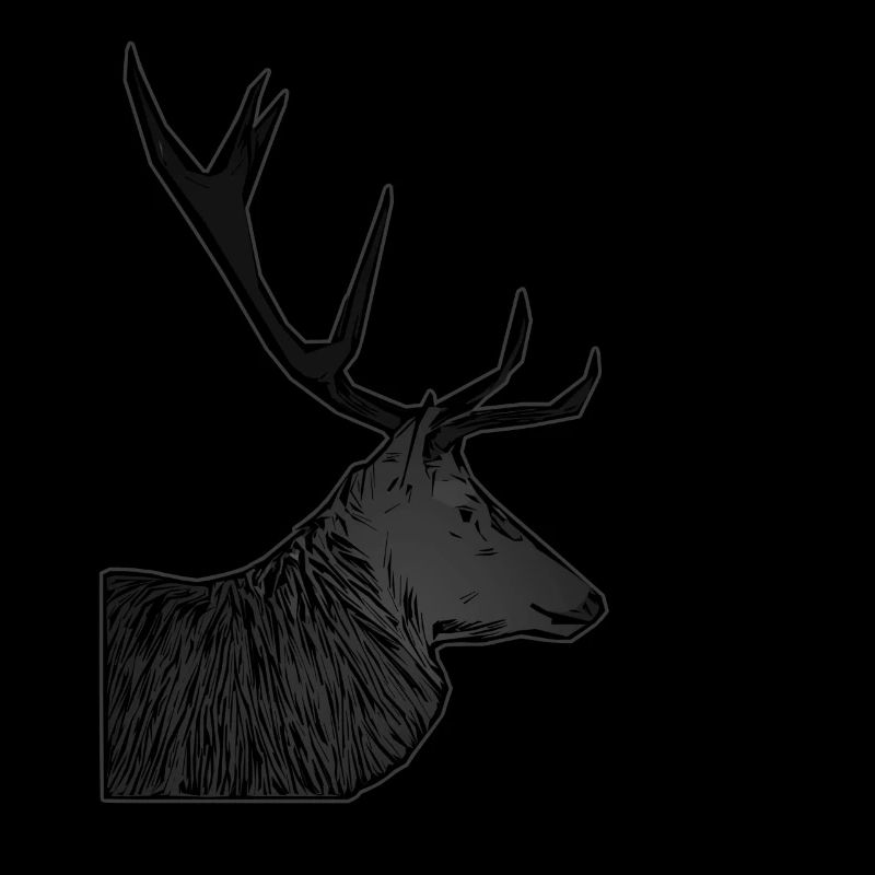 Rothirsch Geweih mit Hirschgeweih