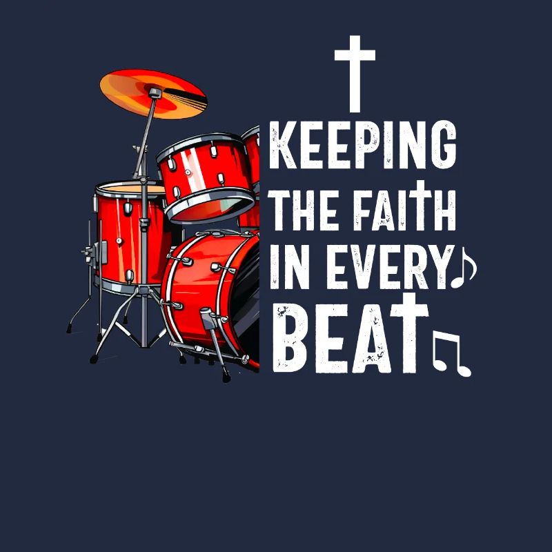 Christian Drummer Drum Player Stick Men Jesus