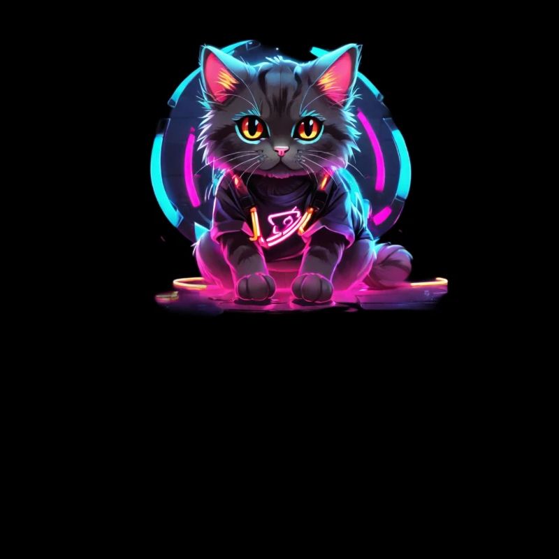 Neon Cat Design