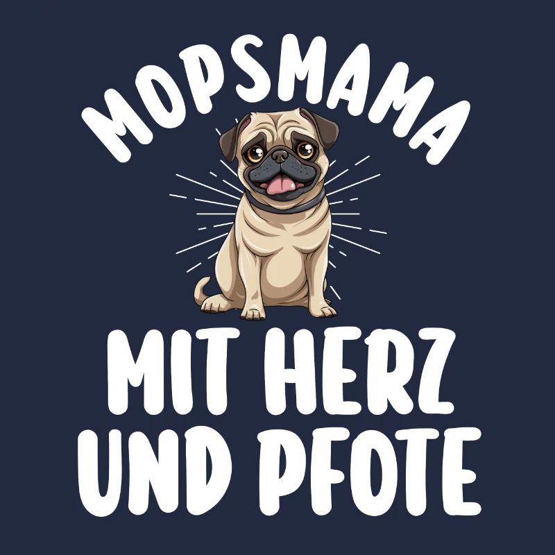 Hund Mopsmama Hundemama Mutter Mops