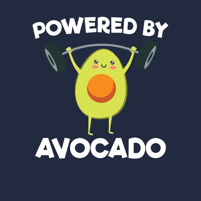Sportliche Avocado Gewichtheben Veganer Geschenk