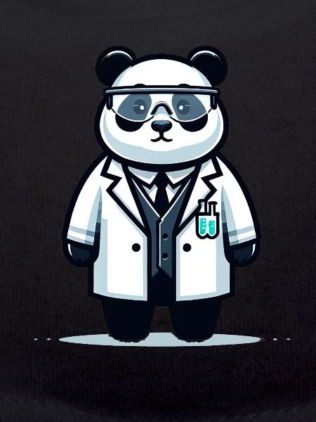 Cute Panda Scientist