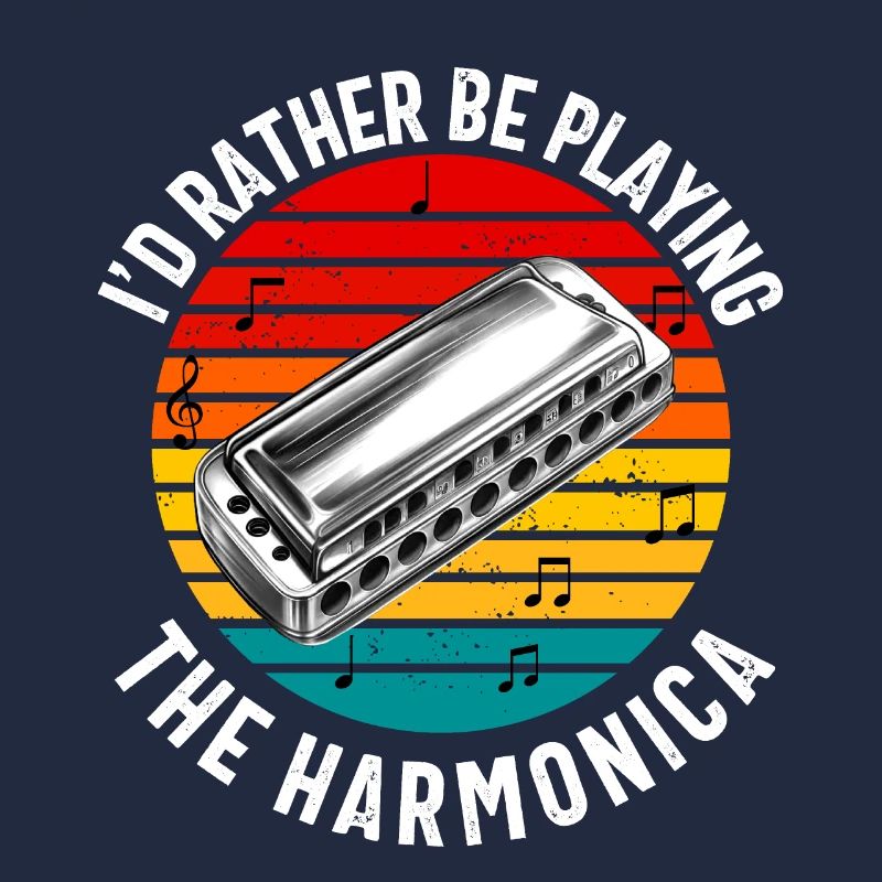 Harmonica Player For Men Women Funny Harmonicist