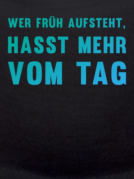Ironischer Morgenmuffel-Spruch Geschenk
