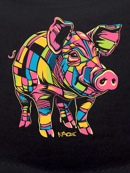 Großes fettes Pop-Art-Schwein