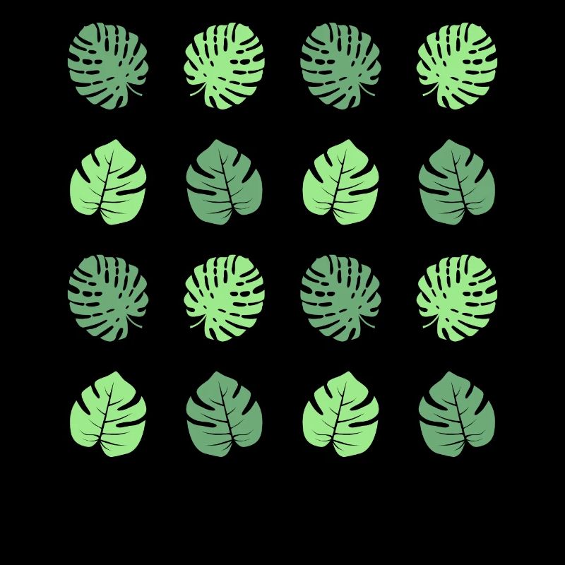 Monstera Pattern Green Urban Jungle