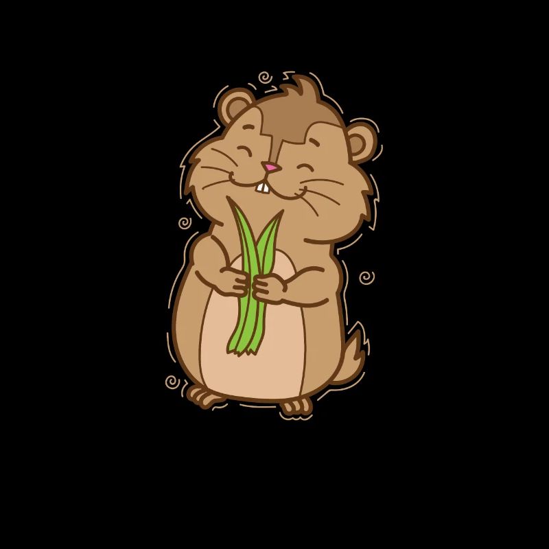 Lemming avec rongeur végétal