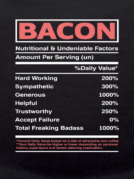 Bacon Bacon Nutrition Facts
