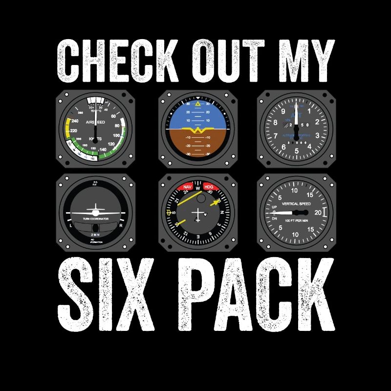 Funny Pilot Six Pack Aviation Flight Simulation