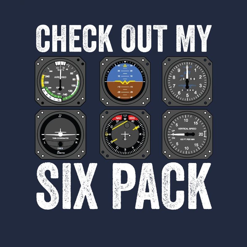 Funny Pilot Six Pack Aviation Flight Simulation