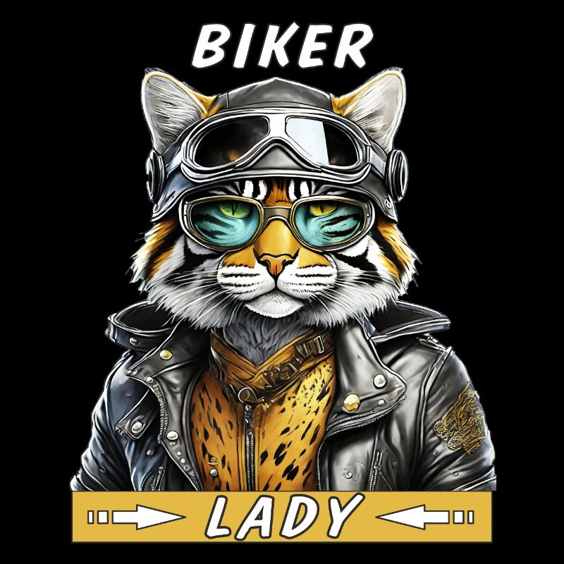 KATZE LEDERJACKE BIKER LADY