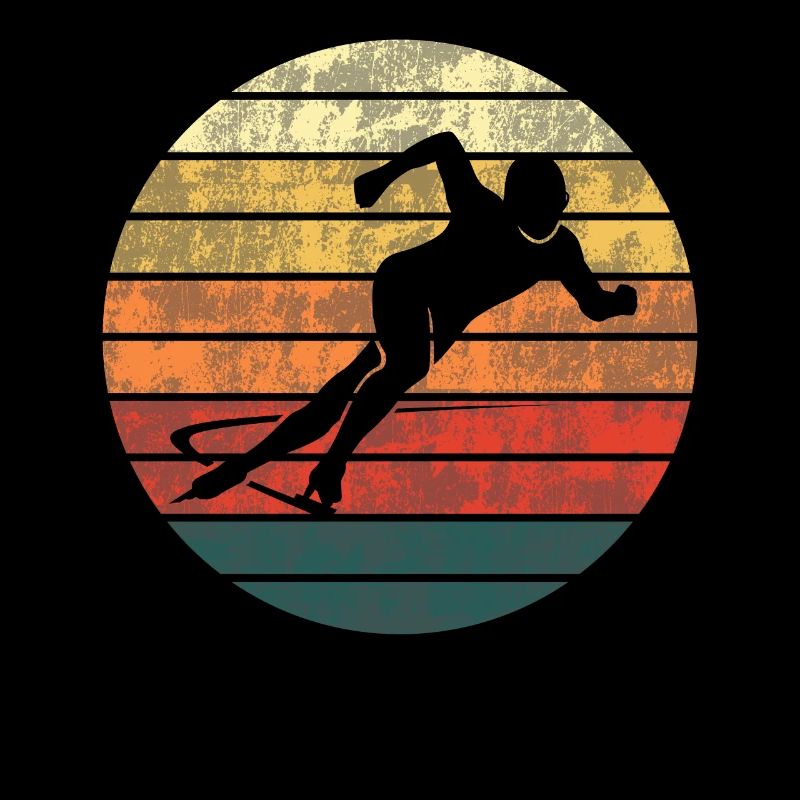 Eiskunstlauf Sunset Silhouette Geschenk