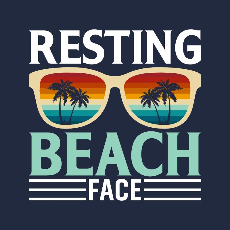 Visage de plage reposé