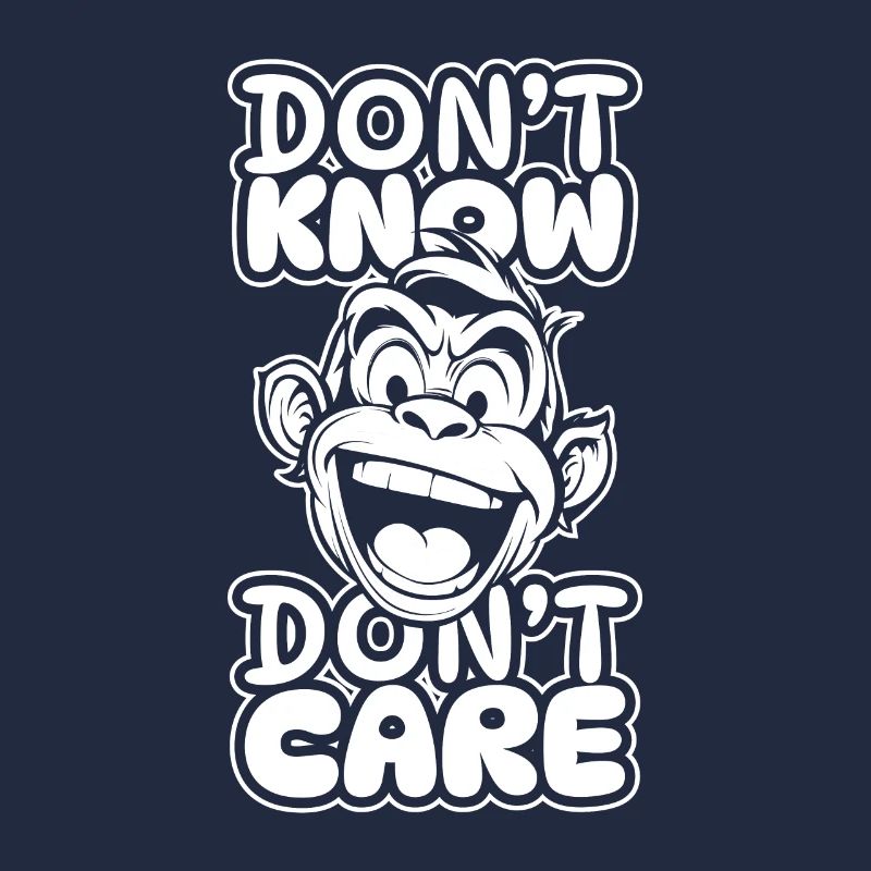 Affe Witzig Dont Know Dont Care