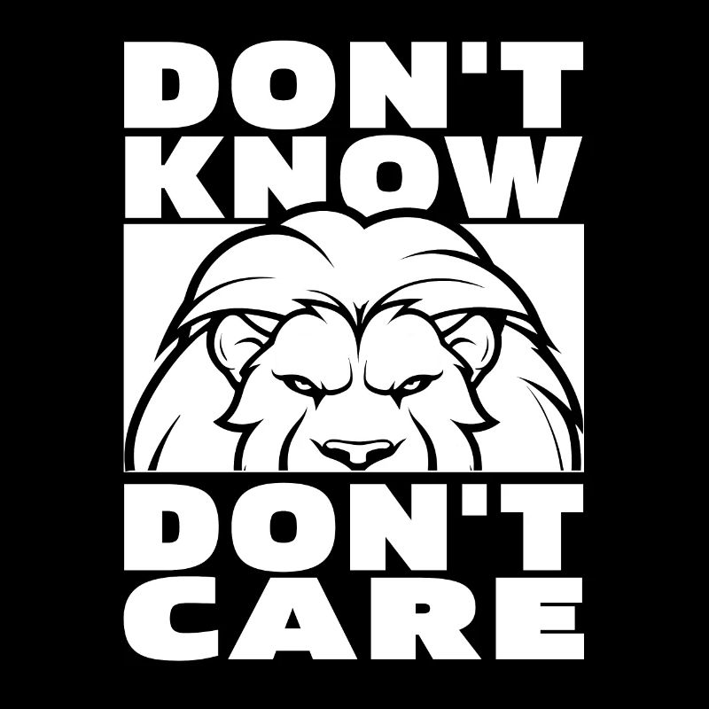 Löwe Lustig Dont Know Dont Care