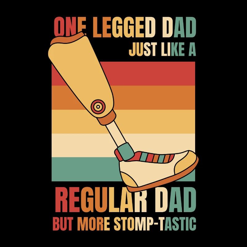Papa à une jambe comme une jambe d’utilisateur de papa ordinaire