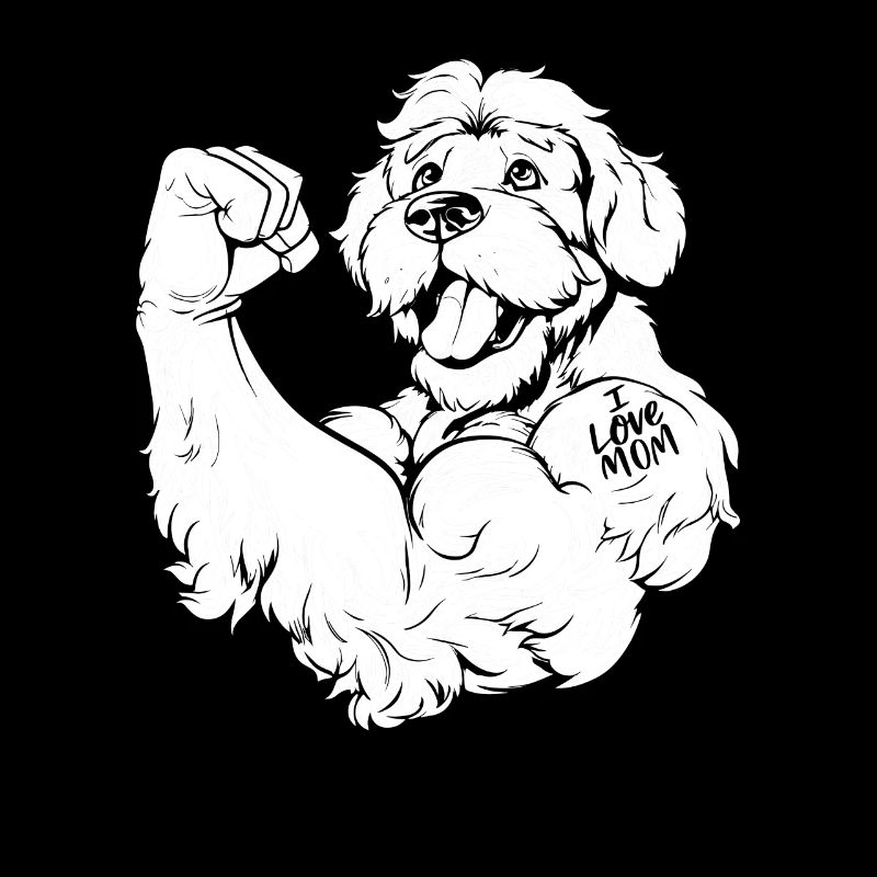 Golden Doodle J’aime Maman