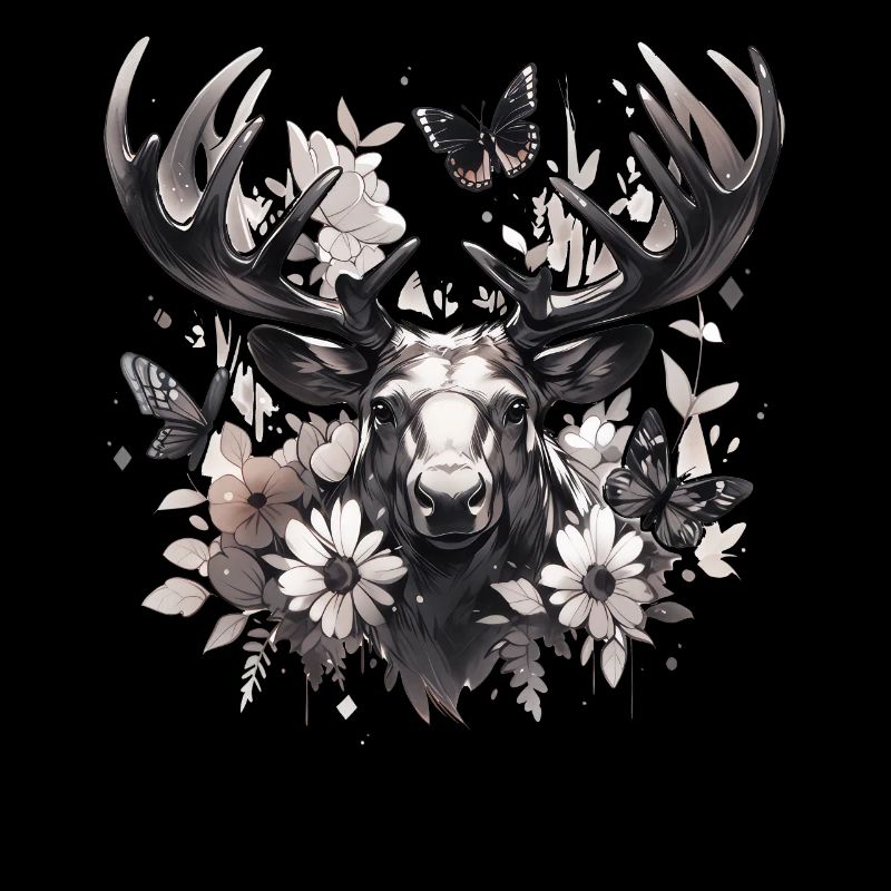 Elk deer nature Scandinavian forest