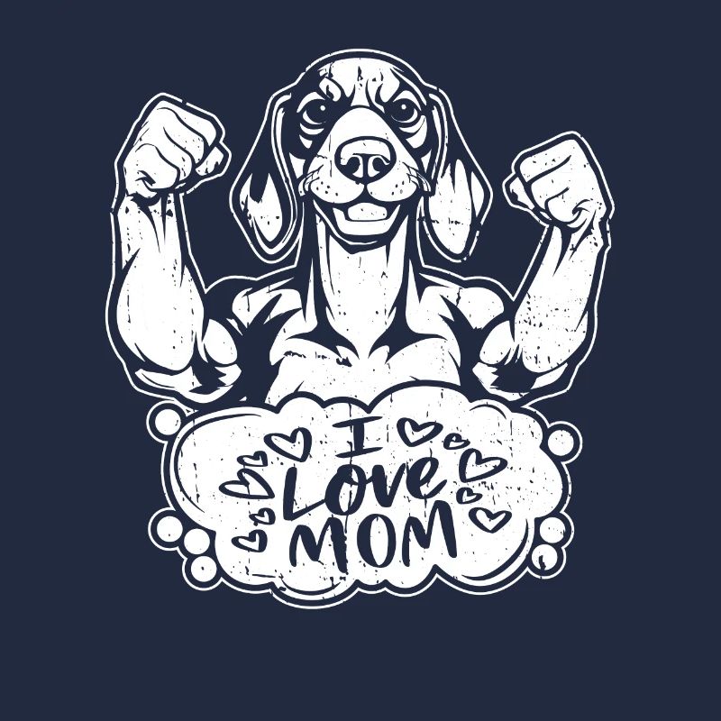 Dackel teckel j’aime maman