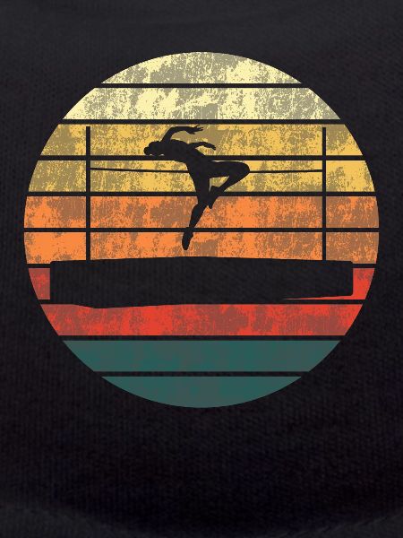 Sunset High Jump Silhouette