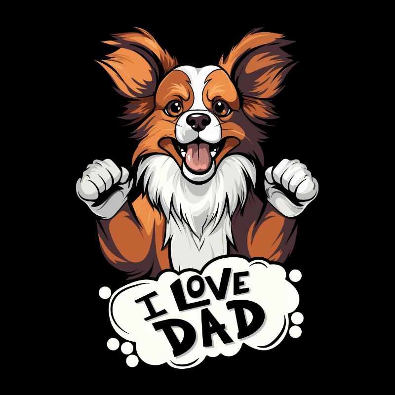 Papillon I Love Dad