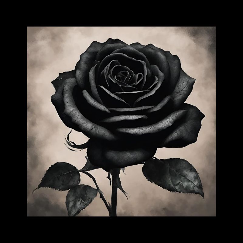 Schwarze Rose Kunstbild