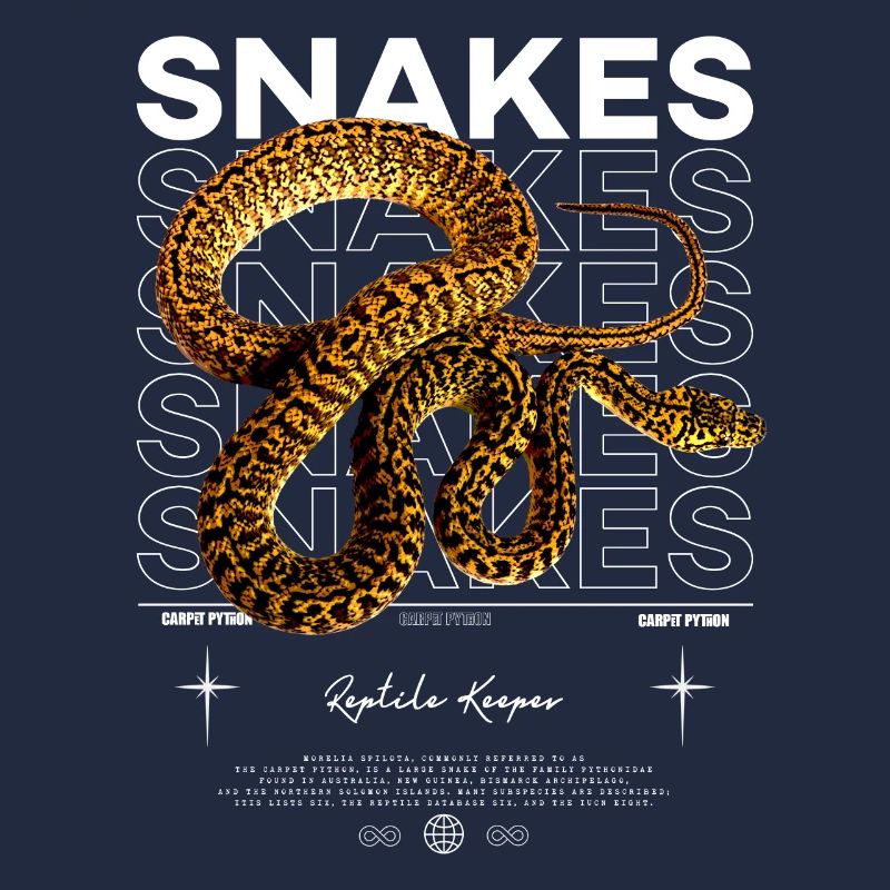 Teppich Python Modern Streetwear Reptilienpfleger