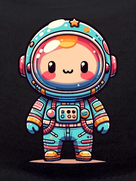 childishly designed spaceman
