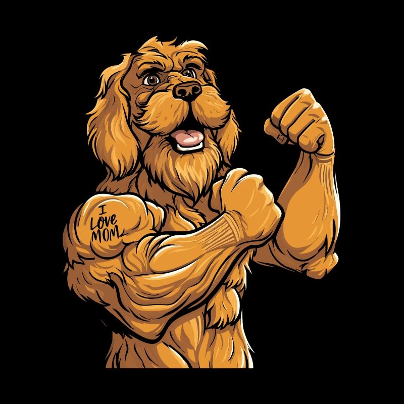 Golden Doodle J’aime Maman