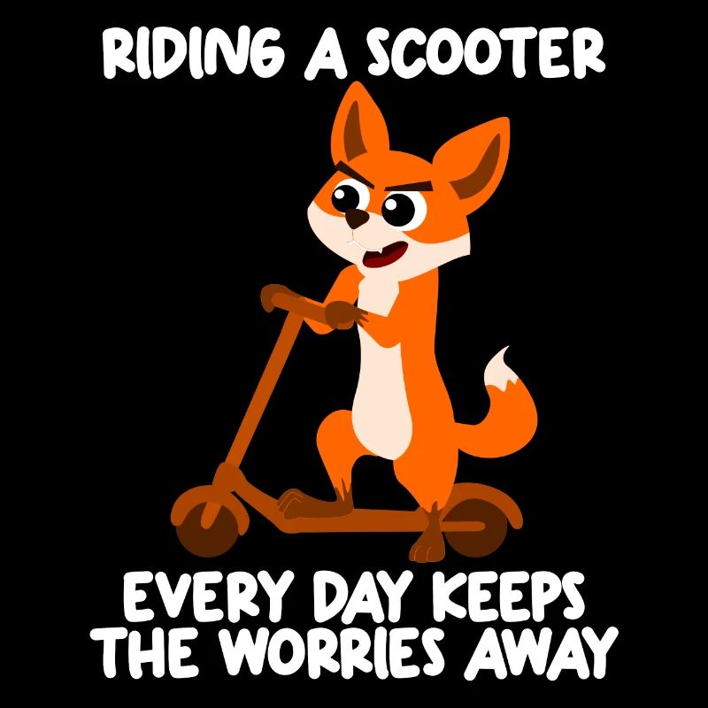 Kick Scooter Rider and a Fox